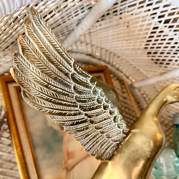 Vintage Large Brass Flying Duck Figurine - Picture 6 of 12